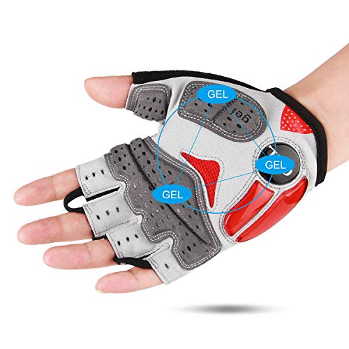CXWXC Cycling Gloves for Men Women - Breathable Gel Road Mountain Bike Riding Gloves - Anti-Slip Bike Glove for Fitness Cycling Training Outdoor Sports