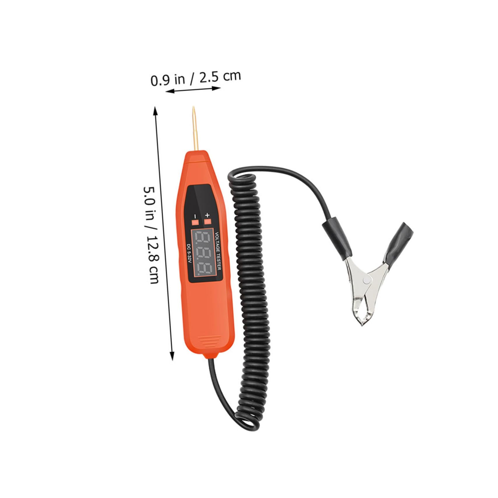 POPETPOP Tester per Fusibili Auto Digitale 5-32v Display, Design Portatile Compatto in Abs, Sonda per Circuito Elettrico per Manutenzione Automotive