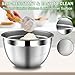 DUTZUN Mixing Bowls with Lids Set, Stainless Steel Mixing Bowls with Colander, Strainer with Mixing Bowl Set, Kitchen Gadgets Bowl Christams Gift, Size 4.5, 2.5, 2, 1.5QT - Black