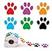 zheng xuan 1 Rouleau / 500 Autocollants de Patte de Chien, Autocollants de Patte de Couleur, Sac-Cadeau de Sac de collation pour Chien et Chat de 1,0 Pouce (Combinaison de 6 Couleurs)