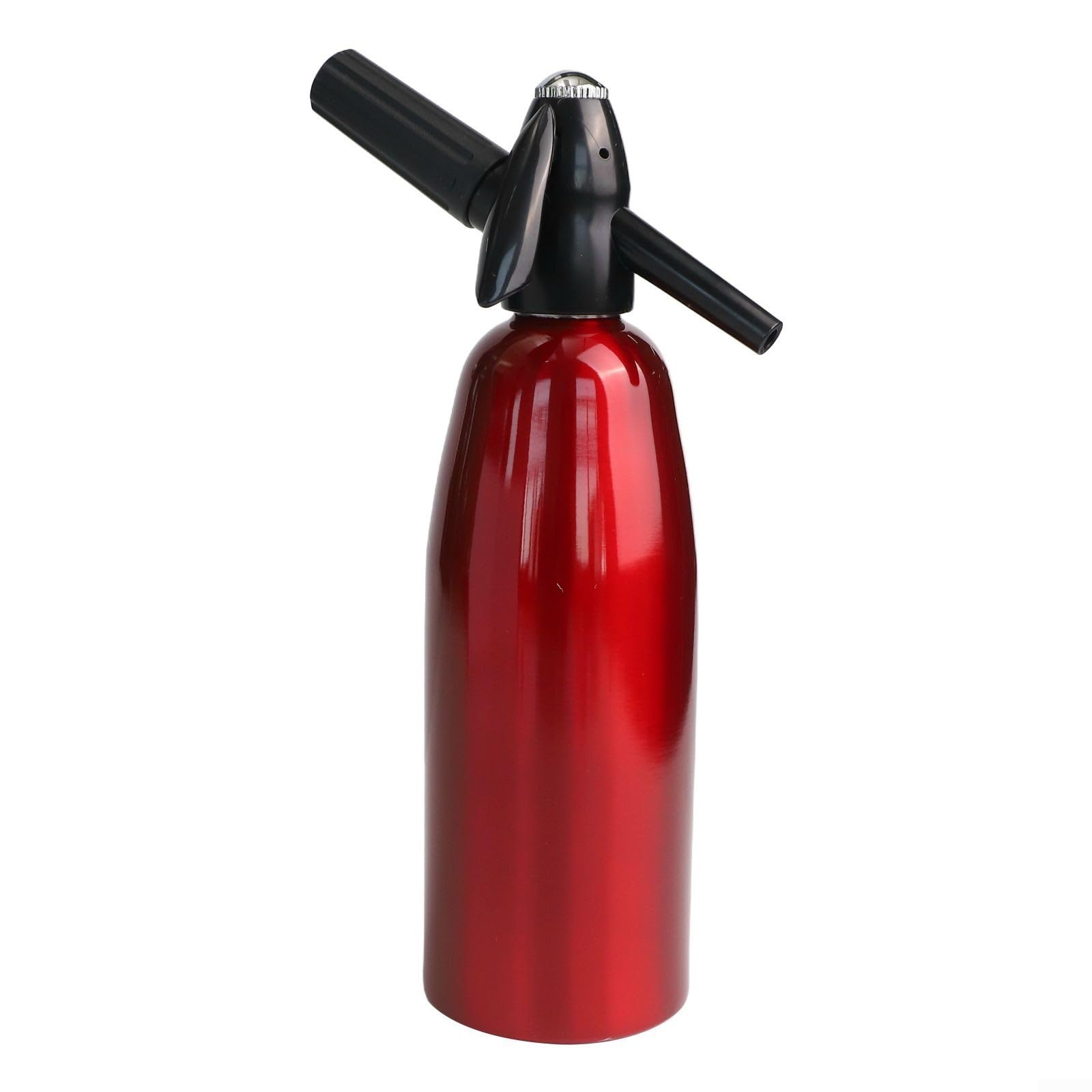 Sifón Carbonatador de Agua para Hogar Refrescos y Cócteles Efervescentes - Estructura Robusta de Aluminio 33cm (Red)