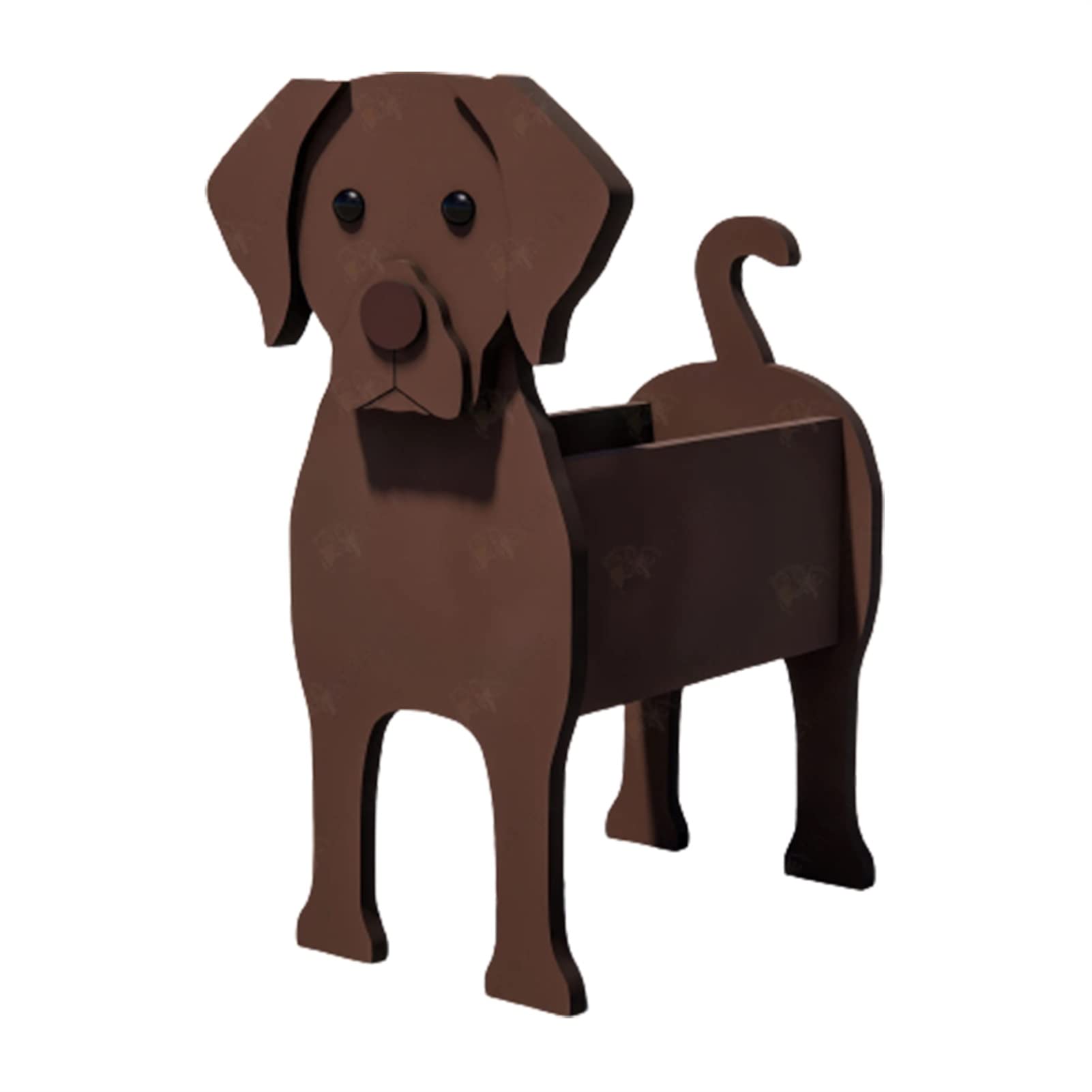 PVC Dog Shaped Cartoon Flower Planter, DIY Cairn Terrier Dog Bonsai Holder, Indoor Outdoor Cute Pet Flower Pot Decoration For Indoor Office Outdoor Home ( Color : Chocolate Experiment , Size : 34*24cm