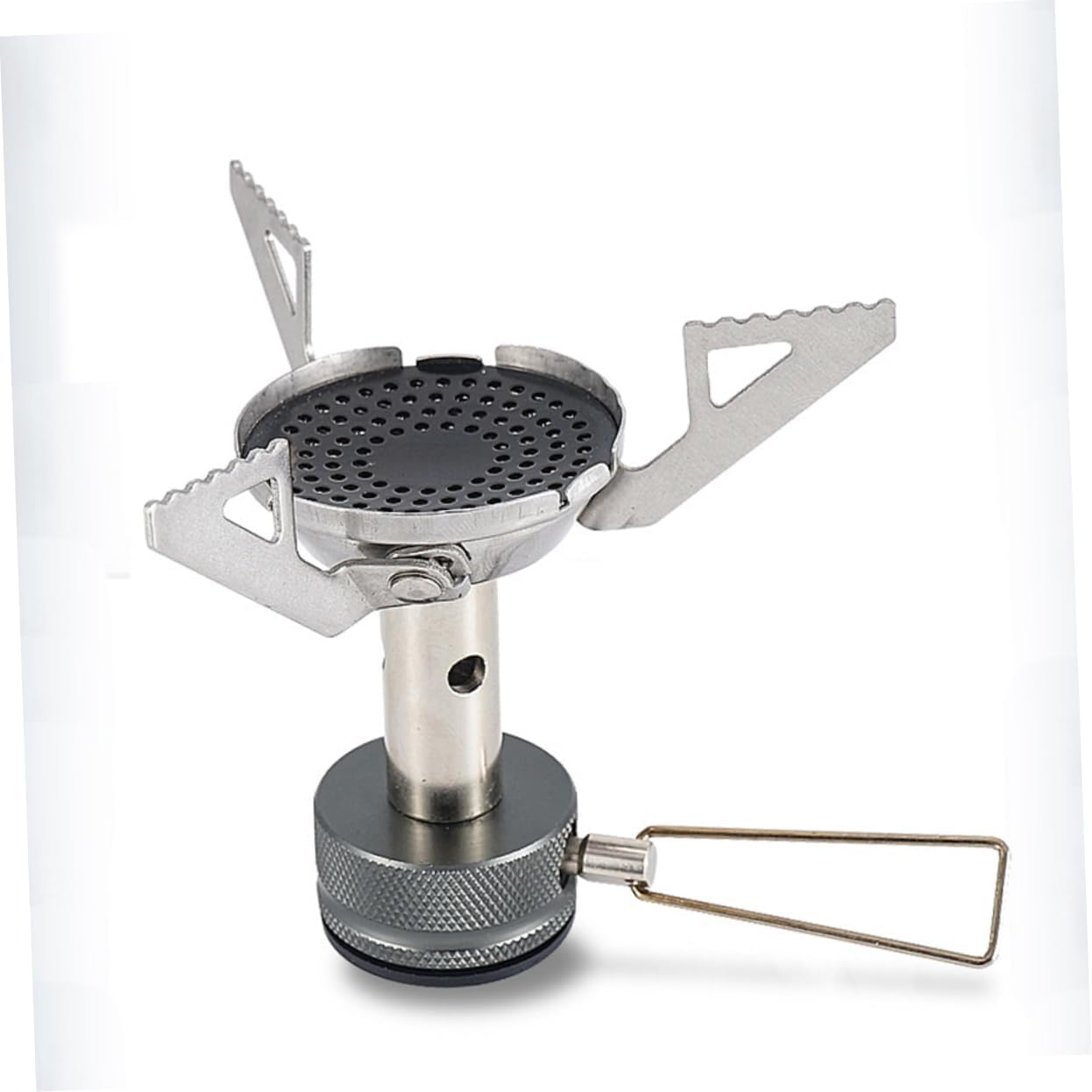 Levemolo Portable Mini Gas Stove Head Lightweight Folding Burner for Outdoor Camping High Thermal Efficiency Compact Design for and Storage