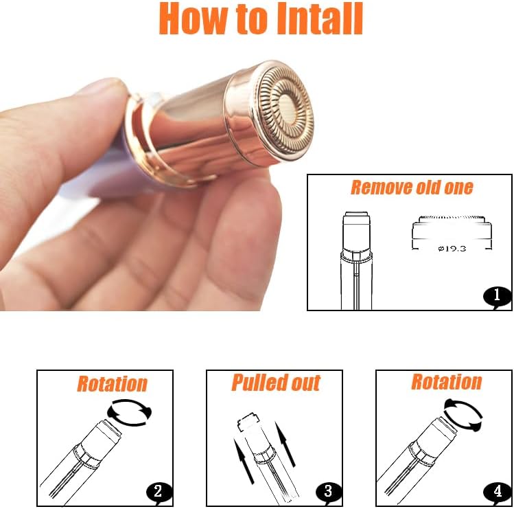 Miniatura 5 de Cabezales de repuesto impecables, 2 cuchillas de repuesto para Finshing Touch Removedor de vello facial eléctrico impecable para Gen 2 con 1 cepillo