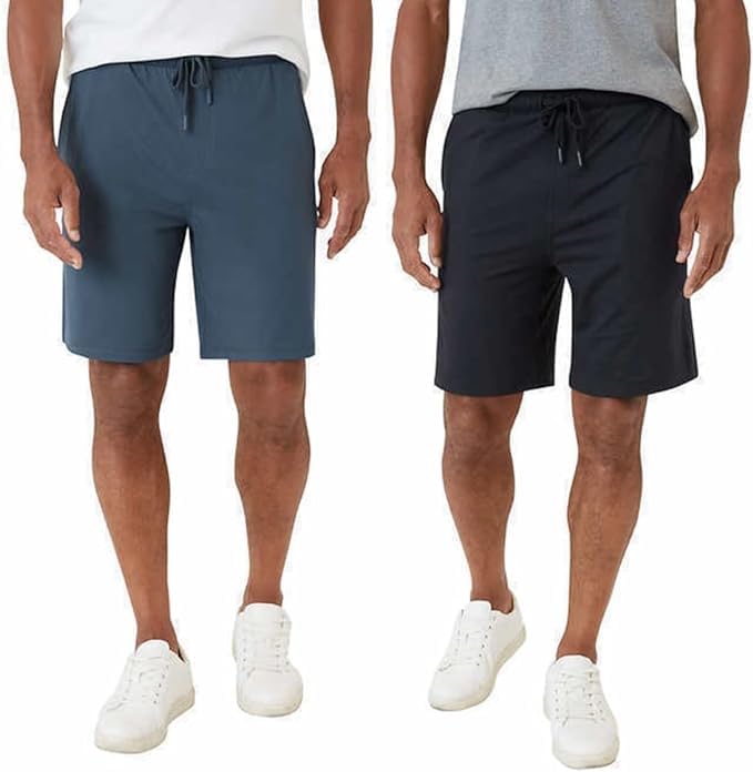 Image of Eddie Bauer Men's Comfort Fit Lounge Shorts, 2-Pack
