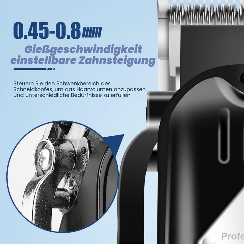 INF Professionelles Haarschneider-Bartschneider-Set, 3 einstellbare Stufen, Intelligenter LED-Bildschirm, Scharfe Klingen aus rostfreiem Stahl, Leistungsstarker Motor