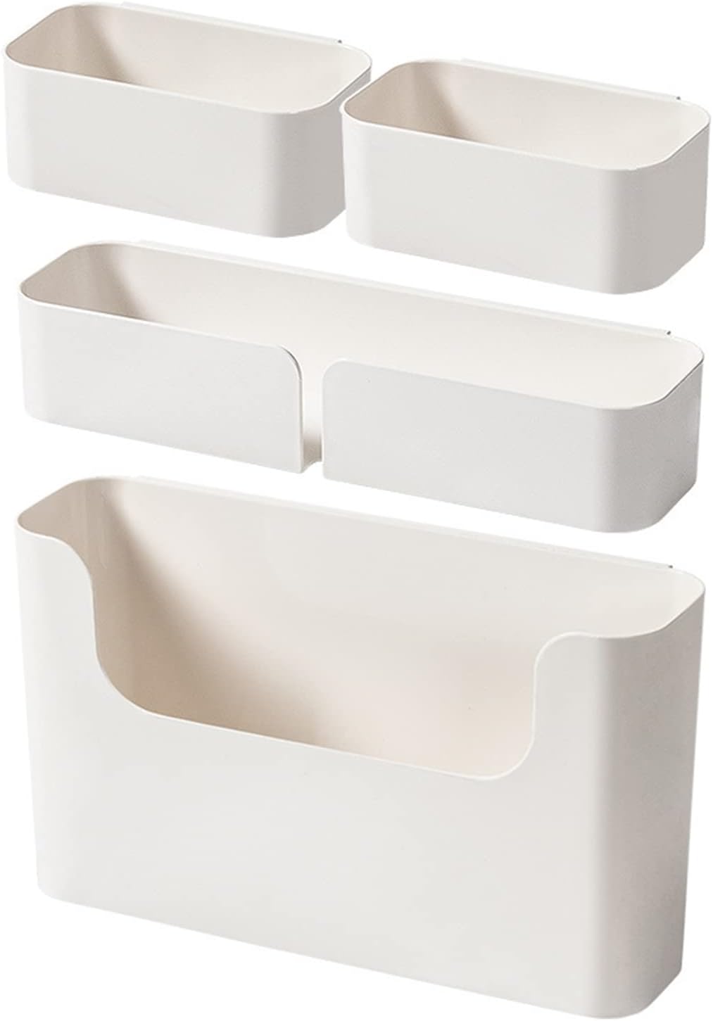 4 Pack Bedside Shelf Wall Mount,Wall Mounted Floating Shelf, Bedside Shelf Organizer Set,Non-Drilling Adhesive Plastic Storage Organizer for Home Decor,Kitchen,Bedroom,Bathroom,Rv (White) 4 Pack Bedside Shelf Wall Mount,Wall Mounted Floating Shelf, Bedside Shelf Organizer Set,Non-Drilling Adhesive Plastic Storage Organizer for Home Decor,Kitchen,Bedroom,Bathroom,Rv (White)