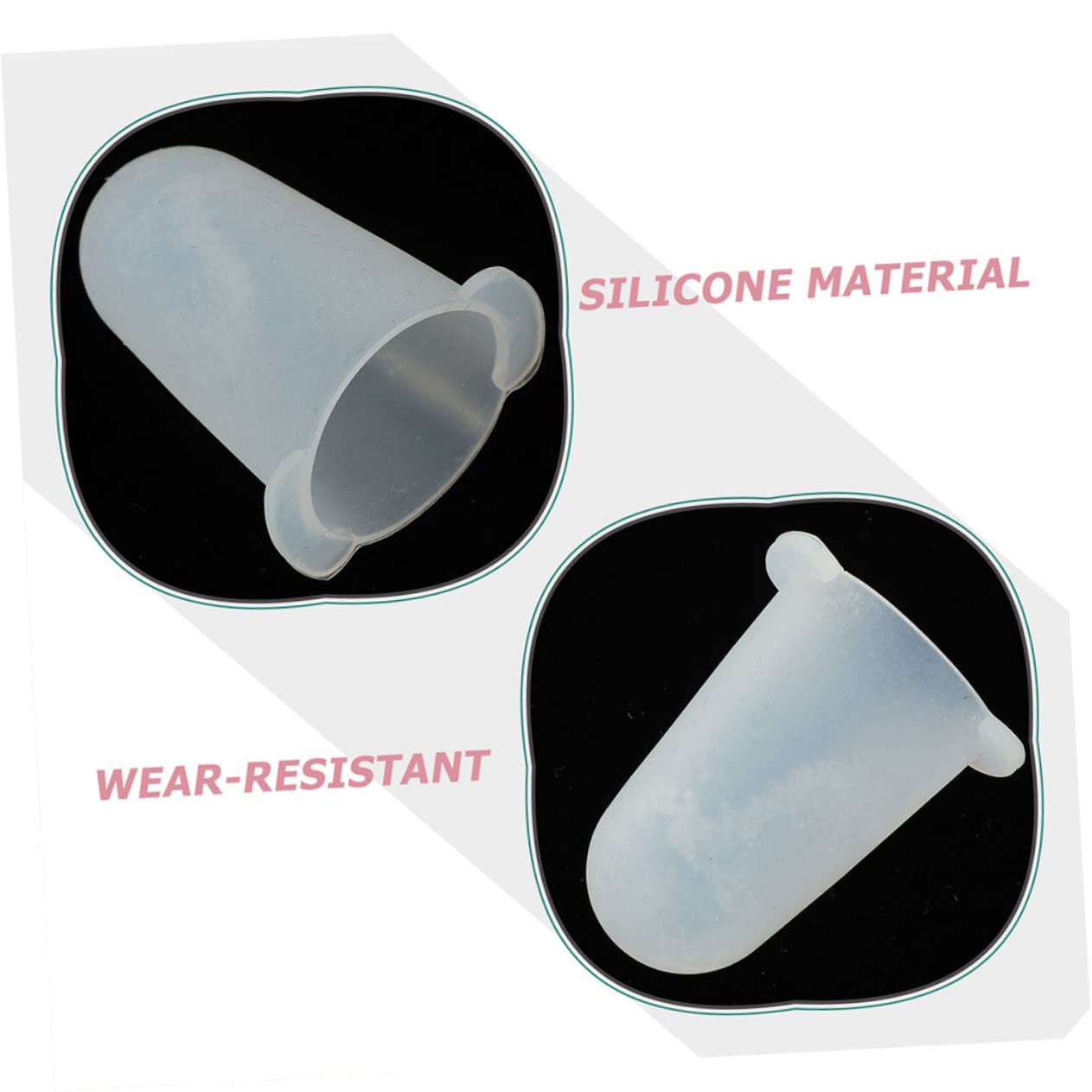 Alipis Protectores De Boquillas para Manga Pastelera 6 Piezas Silicona Flexible Tamaños Pequeño Mediano Grande para Decoración De Pasteles y Repostería Hogareña