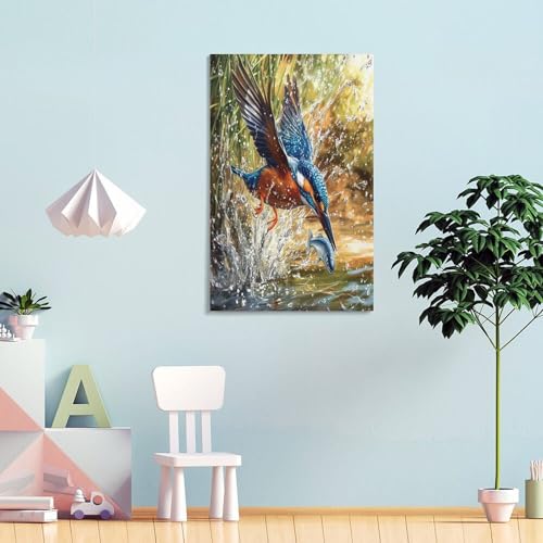 Affiche Martin-pêcheur tableau impression sur toile premium - 4