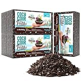 Compressed Coco Coir with Perlite Mix, 5 Pack Organic Coconut Coir & Perlite for Soil, 1.4 Lb/650 G Per Brick, Low EC & pH Balance, High Expansion Coco Soil for Herbs