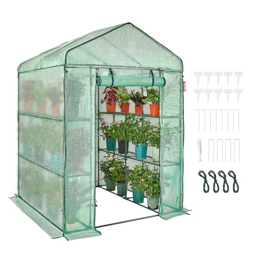 VEVOR Walk-in Green House, 55.5 x 55.5 x 78.7 inch, Portable Gree...