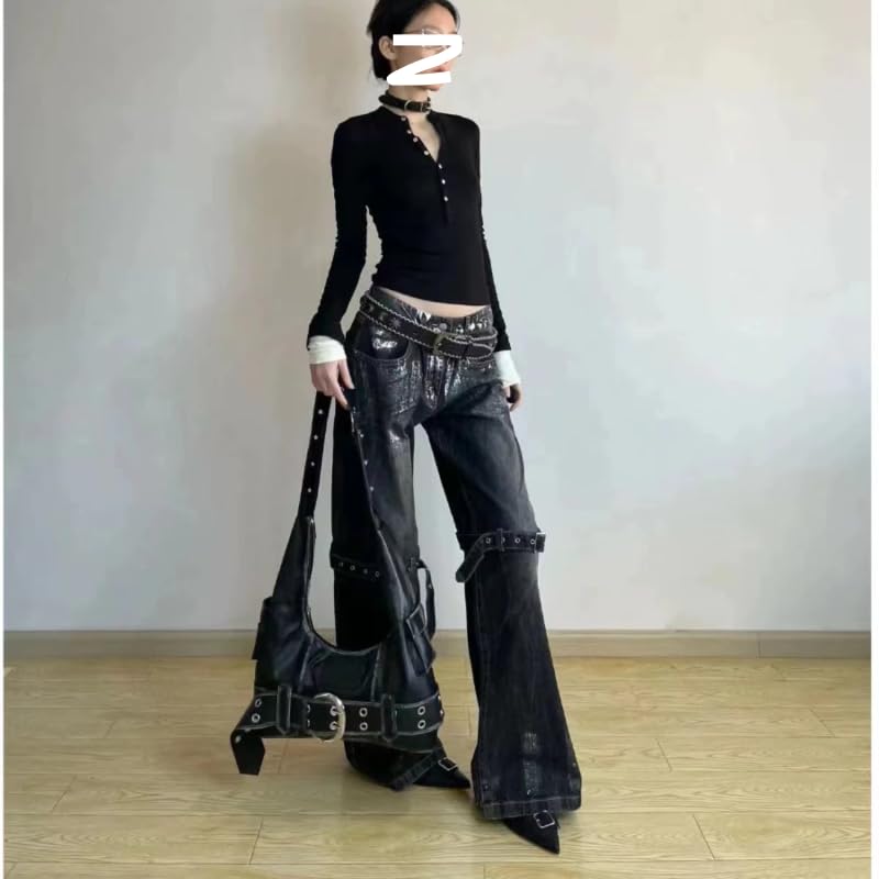 Emo Pants Emo Clothes Y2k Punk Pants Gothic Baggy Pants Goth Cargo Jeans Punk Goth Gothic Clothes2
