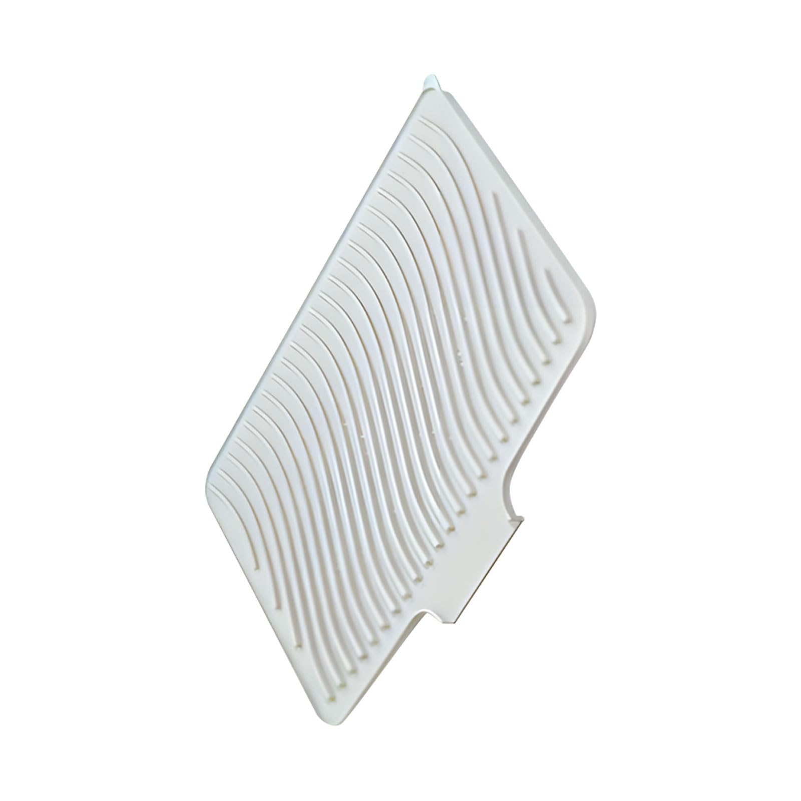 HZBB Flexible Food Grade Silicone Drain Board for Dishes Drying 30.5x40.5cm Easy Clean Drain Mat