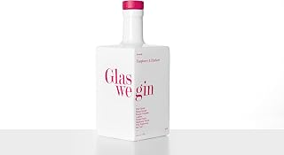 Glaswegin Raspberry and Rhubarb Flavoured, Premium Scottish Craft Gin Infused with Fruit, Botanicals, Pink Pepper, Herbs and Spices, Gin Gifts for Women and Men, 70cl