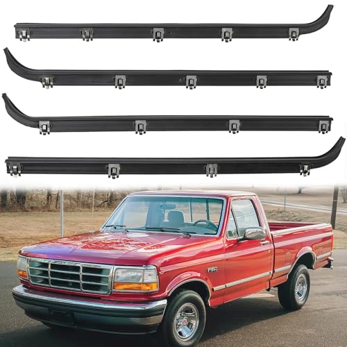 4PCS, Weatherstrip Felt Trim, Ford, E7TZ1521452A E7TZ1521453A F2TZ1521456A