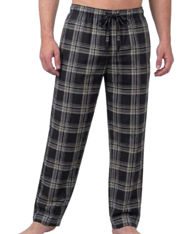 uf unique fabric Men's Regular Fit Premium Lower Pyjama, Comfortable Sleepwear, Black Check 100% Pure Cotton, Soft Twill Fabric, Casual Style Regular Fit With Elasticated Waistband with Drawstring,-picture-13