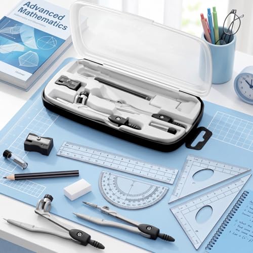 Fournitures géométrie 10 pièces pour éviter la casse dans le sac