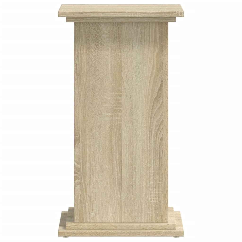 Supporto per piante in rovere Sonoma, 33 x 33 x 60 cm, colonna per fiori in legno, sgabello stabile per vasi di fiori, moderno sgabello per fiori per piante e decorazione per interni