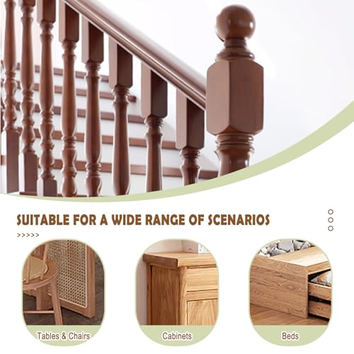 Image of 50pcs 30mmx25mm /1.1''x1''(Cover DiaxHole Dia) Stair Plugs,Beech Wood Screw Hole Covers,Button Top Screw Hole Plugs,Decorative Wooden for Woodworking