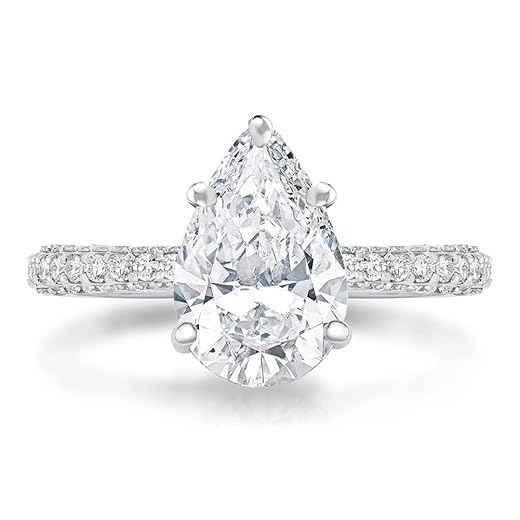 Bo.Dream Pear Shaped CZ Engagement Ring