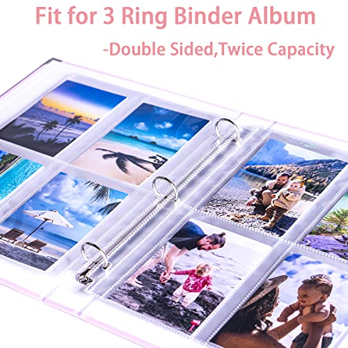 30 Pack 3.5X5" Photo Album Refill Pages For 3 Ring Binder,Ultra-Clear Photo Sleeves Holding 240 Pictures, Double-Sided 4 Pocket Photo Pages,Top Loading Photo Sheet Protector For Photos And Postcards #TOP3