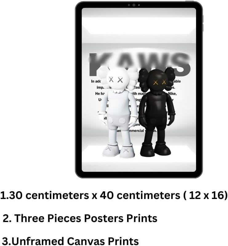Set of Three Hypebeast Poster Prints Sneaker Kaww Canvas Wall Art Decor Home Decor Unframed12 inches x 16 inches (30 x 40)