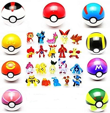 Amazon ポケモン子供用コレクションボール 9個 24個 ランダムピカチュウ可動人形 ベビー用ボール おもちゃ
