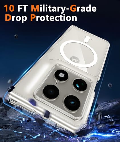 Image of FNTCASE for Motorola Razr Fold Case: Magnetic Clear Cases Compatible with Magsafe Military Grade Drop Anti Yellowing Cell Phone Cover - Shockproof Protection Bumper Transparent Phonecase