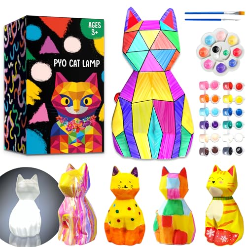 FUNZBO Paint Your Own Cat Lamp Kit - Arts and