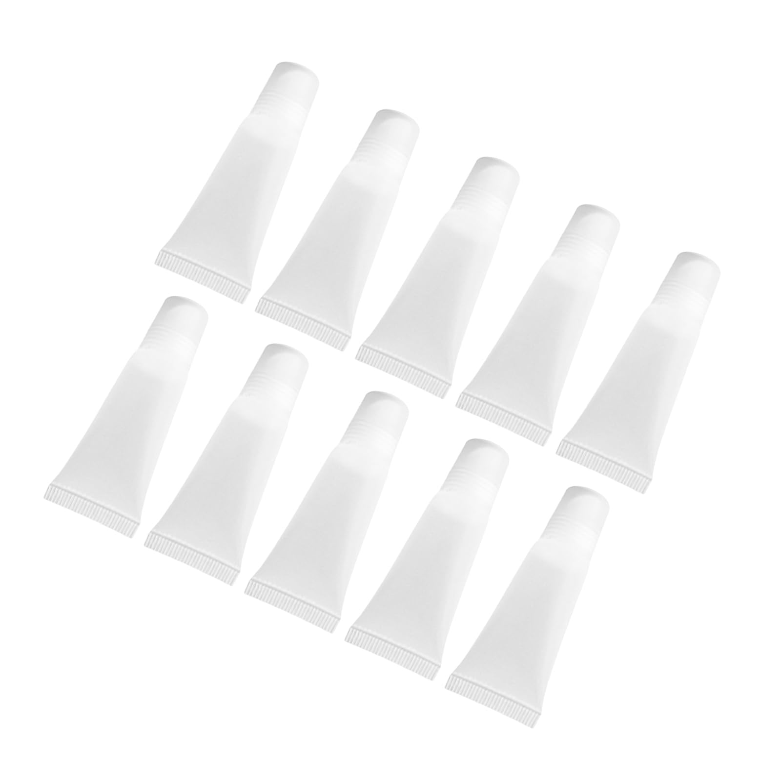 FackLOxc 5ml / 8ml / 10ml / 15ml Clear Lip Balm Tubes Leakproof Angled Applicator Refillable Cosmetic Storage Bottles Empty Lip Gloss Tubes