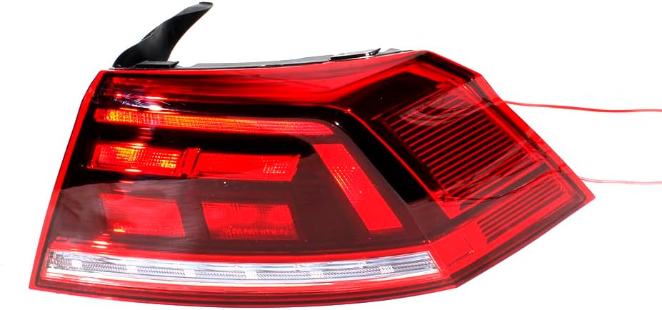 LED Tail Light Lamp Assembly With Bulbs Available for VW Passat B8PA 2020 2021 2022 2023 2024 | Red Color | Replace for 3G5945096J (Outer Tail Light, Right Side)