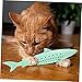 BUGUUYO Interactive Chewing Fish Toy Silicone Teeth Cleaning Toy for Cats and Kittens Engaging Cat Care and Playtime Fun