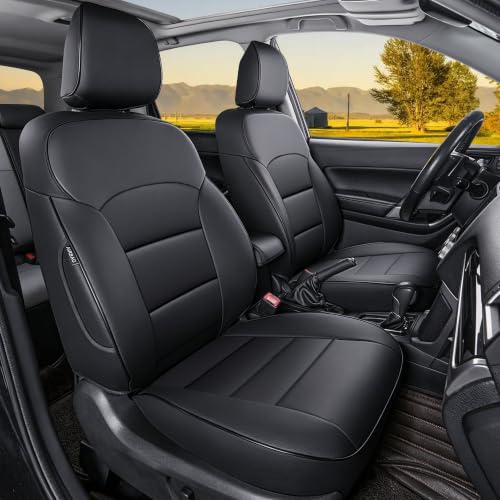 Housses de siège Subaru Forester 2014-2018 sur mesure en similicuir noir élégant