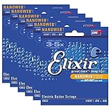 Elixir Saiten 12052 Nanoweb E-Gitarre Saiten E (6er Pack)