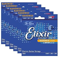 Elixir Cordes 12052 Cordes pour guitare électrique Extra .010-.046 (6-pack) - Les Beatles, Paul McCartney, John Lennon, RIngo Starr, George Harrison