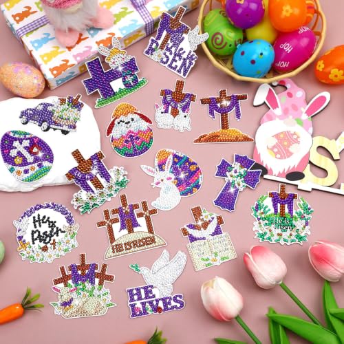 Imanes Decorativos JULMELON Easter 16 Piezas DIY miniatura 3