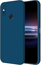 HONLEN Coque pour Xiaomi MI 8 Protection Étui, (6.21" inches) Liquide TPU Silicone Case Anti Rayures Ultra Mince Souple Cover en Silicone Bleu Saphir