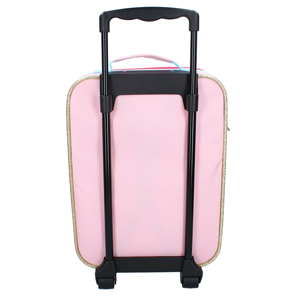 Vadobag Valise à roulettes licorne - 12 l - Bagage à main - Bagage à main - Pour fille à partir de 2 à 3 ans, Rose, m, Coque souple