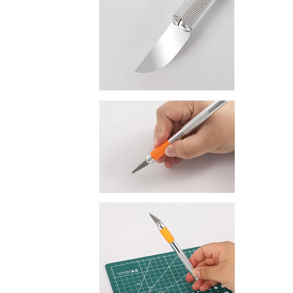 Set di Utensili per Incisione Manuale in Acciaio Al Manganese SK2 da 60 Pezzi, Modello di Coltello Multiuso Fatto a Mano per Il Taglio Della Carta