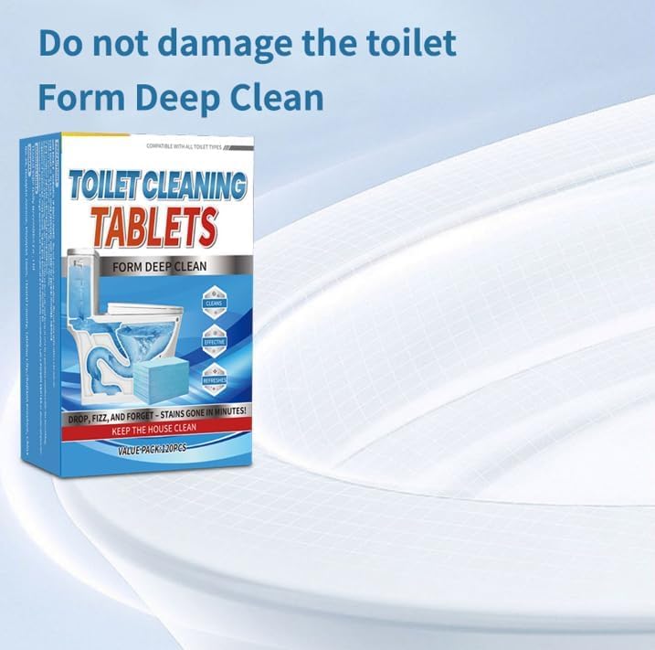 Miniatura 4 de NiTa HyHy Tabletas limpiadoras de inodoro, fórmula de limpieza profunda, poner en el tanque del inodoro, paquete de 120 unidades