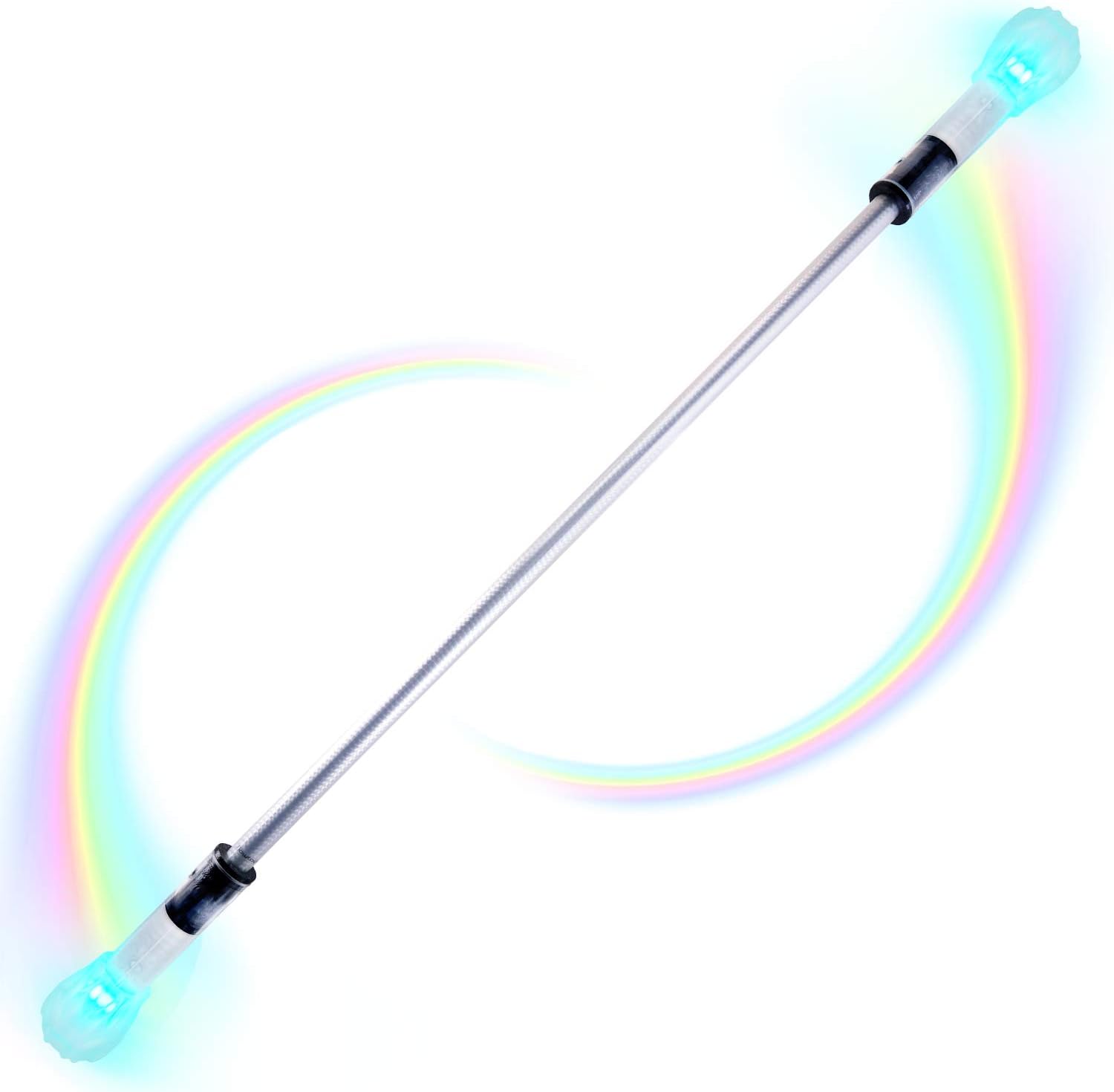 Flowtoys Lumina Twirl Baton v2 LED Light Up Twirling Baton - Silver