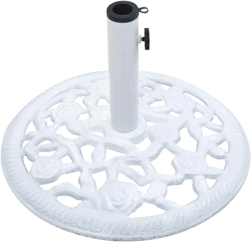 SKM Umbrella Base White 12 kg 48 cm Cast Iron (Weight-13KG)-240722