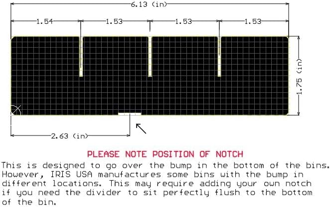 Miniatura 7 de (4 piezas de largo + 4 de ancho). Divisores configurables de cajones grandes compatibles con gabinetes de almacenamiento de plástico IRIS USA (solo