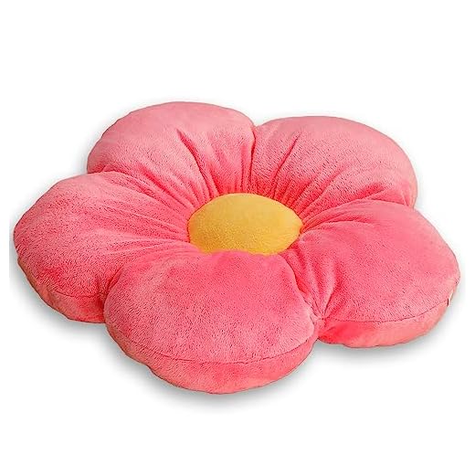 Butterfly Craze Daisy Lounge Flower Pillow - Cozy & Stylish Floor Cushion, Perfect Seating Solution for Teens & Kids, Machine Washable Aesthetic Decor, Plush Microfiber, Large 35" Diameter, Pink