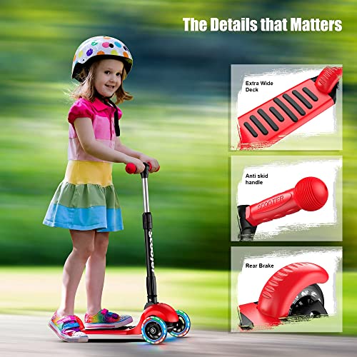 Banne Scooter Height Adjustable Lean To Steer Flashing Pu Wheels 3 Wheel Kick Scooters For Kids Boys Girls #TOP3