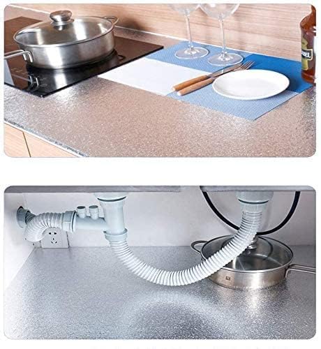 Image of Barebeauty 60 x 200 cm Kitchen Wallpaper, Self Adhesive Oil Proof Waterproof Wall Sticker for Kitchen, Anti-Mold Heat Resistant Backsplash Wall Covering (Pack of 3, 38.76 Sq. Ft. Approx)