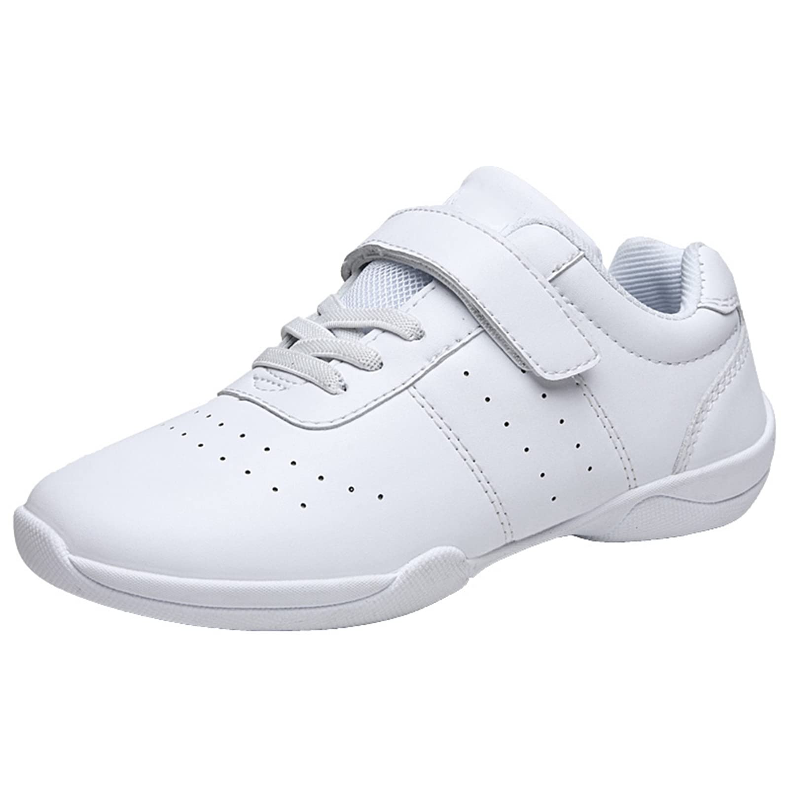 Tanzschuhe Für Mädchen Volle Sohle Gymnastik Cheerleading-Schuhe Klettverschluss Leder Weicher Boden rutschfest