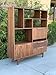 Solid Wood Bookcase for Home Office Mid Century Room for Home Office, Easy Assembly(Brown)