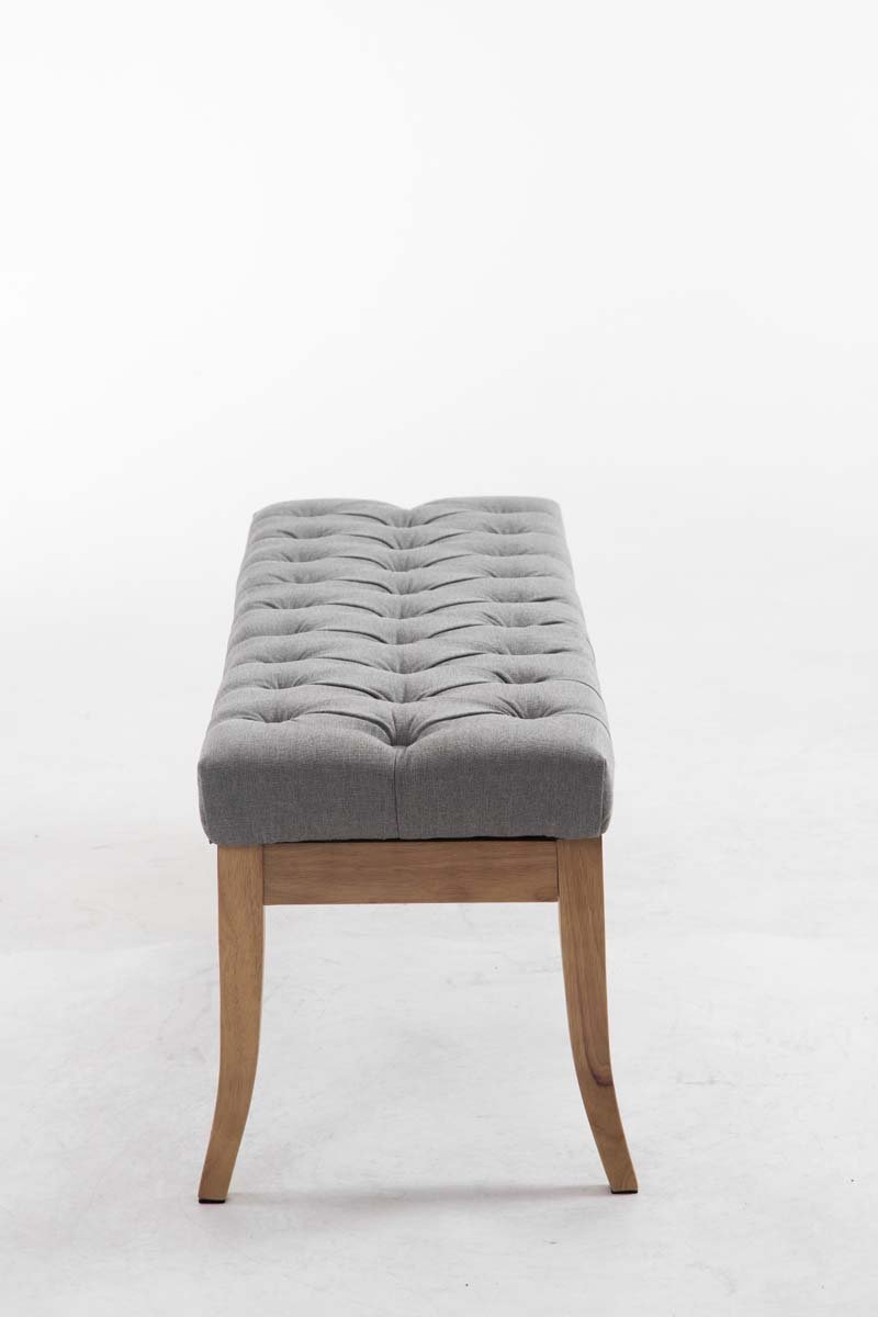 CLP Panca Design Chesterfield Ramses In Stoffa I Panchina Ingresso Capitonné Telaio Legno Chiaro I Panchina Fondo Letto Capitonné, Colore:grigio, Dimensione:120 cm