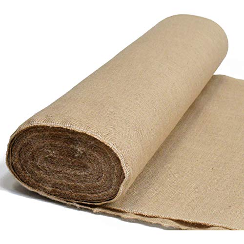 Toile de jute naturelle 380gr/m² largeur 190cm - Vendue en rouleau de 10m